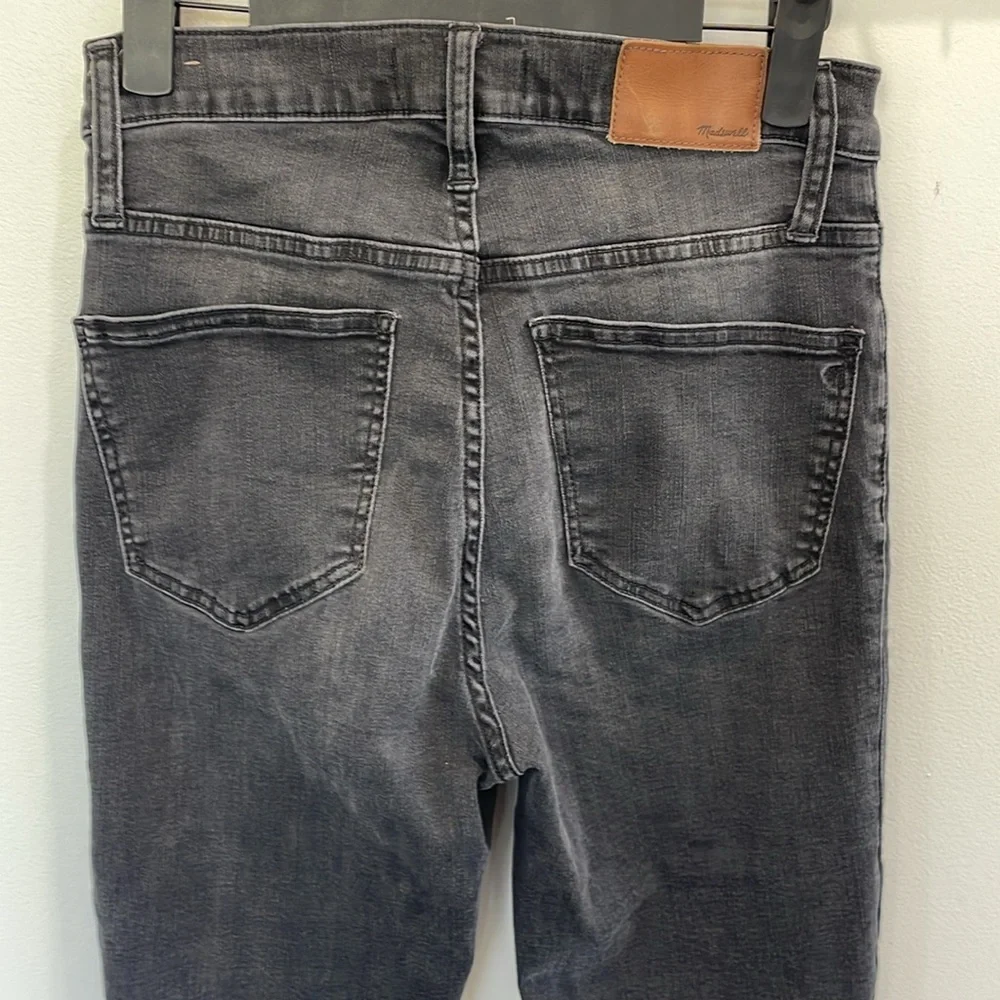 Madewell Cali Demi-Boot faded black high waist stretch jeans. Size 26T